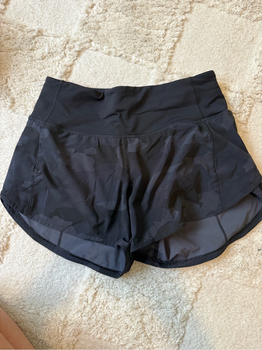 lululemon athletica Black Camo Athletic Shorts